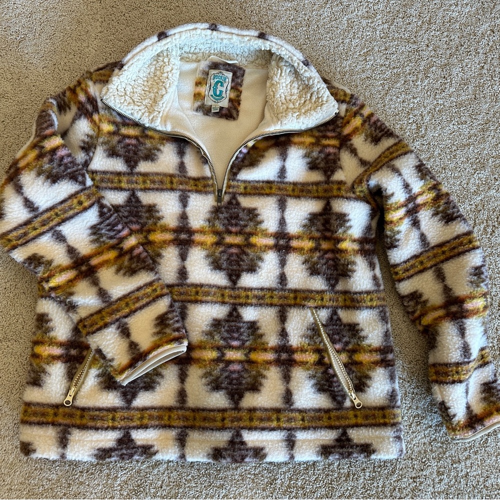 Rockin C Western Wear quarter zip pullover Sweater